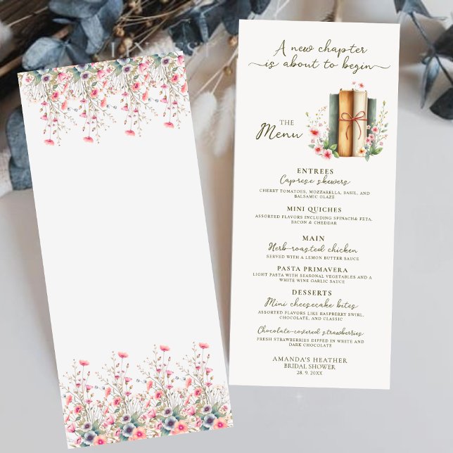 Menu Chá de panela de Storybook Elegante Modern Waterco (Criador carregado)