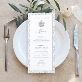 Menu Chá de panela do Partido Elegante Bridal Tea