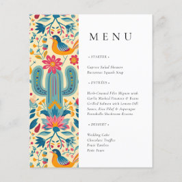 Menu Chá de panela Floral do Fiesta Mexicano