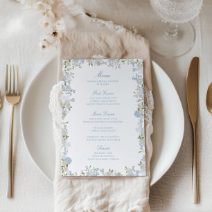 Menu Chá de panela Floral Molho Romântico