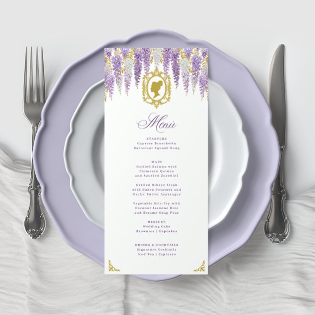 Menu Chá de panela Floral Vintage (Criador carregado)