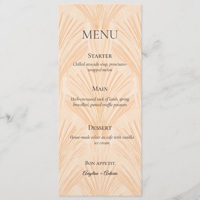 Menu Champagne Tastes Elegant Minimalist (Frente)