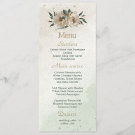 Menu champanhe floresce casamento verde