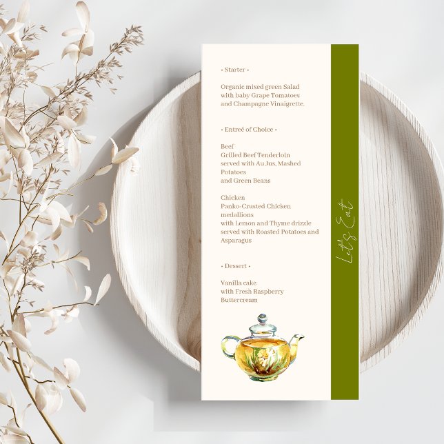 Menu CHARMY Chamomile Bridal Tea Party (Criador carregado)