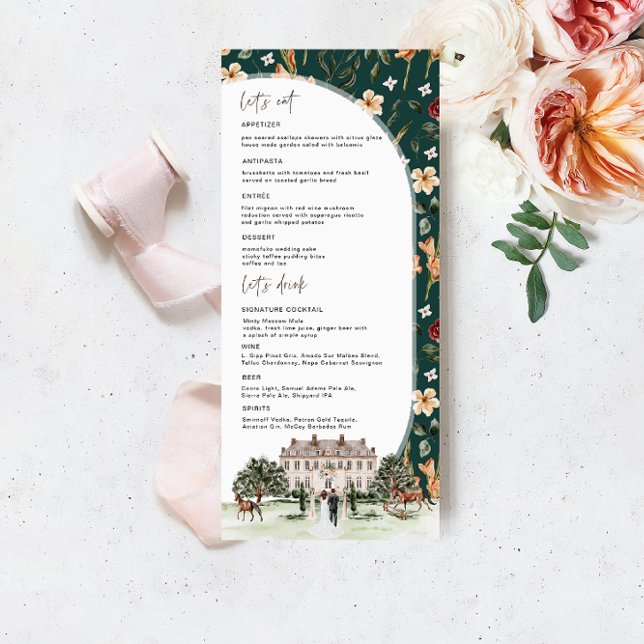 Menu Château Elegante | Casamento em Mansão Inglesa em  (Criador carregado)