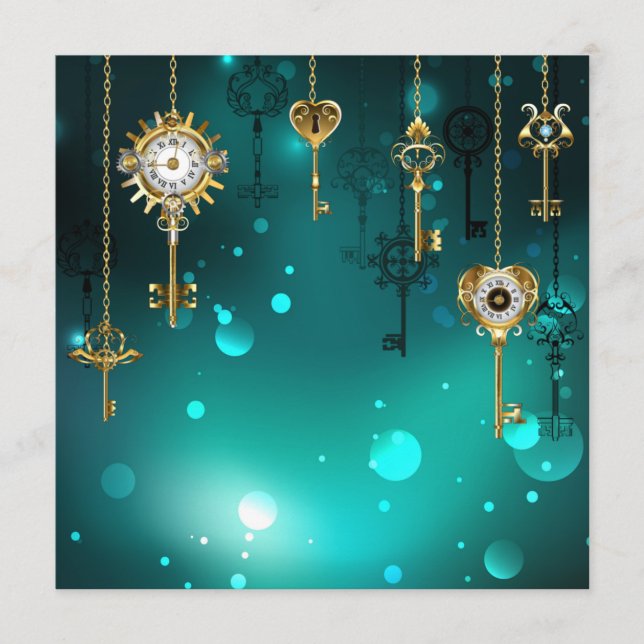 Menu Chaves de Esqueleto Anticas em Fundo Verde (Frente)