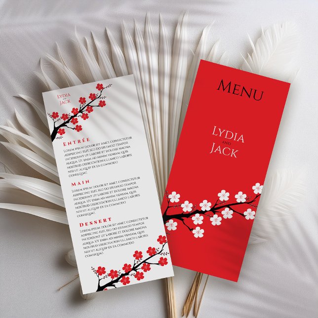Menu Cherry Blossom Themed Wedding (Criador carregado)