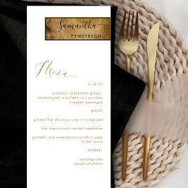 Menu Chic Personalizado com Nome do Convidado Branco, P