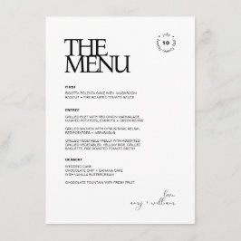 Menu Chic Simples ・ Na moda Moderno Minimalista ・ Elega