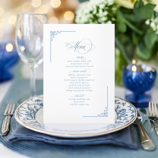 Menu Chinoiserie Tree Motif e Geométrico ID1094 (Criador carregado)