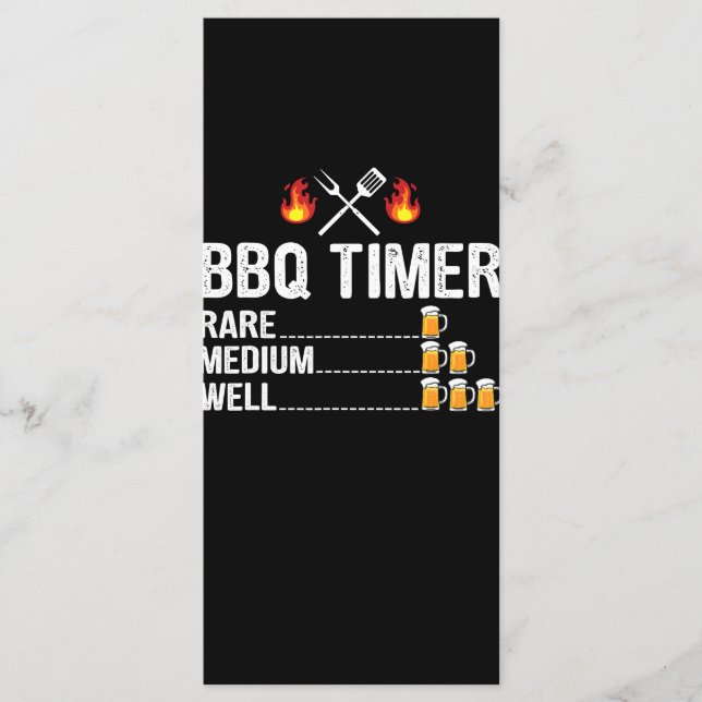 Menu Churrasco | CHURRASCO Timer Bebendo Grill Beer (Frente)