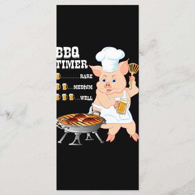 Menu Churrasco | CHURRASCO Timer Pig Grill Barbecue Bee (Frente)
