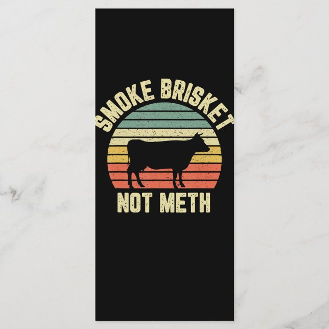 Menu Churrasco Engraçado Fumar Brisket Não Novelty Gril (Frente)