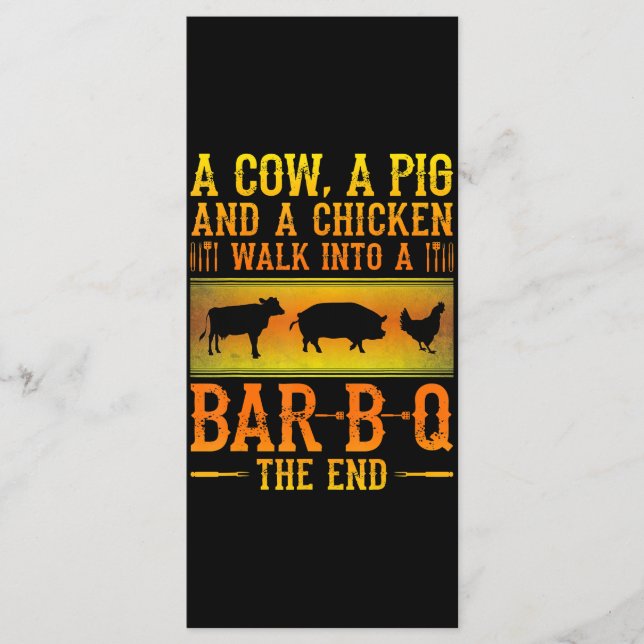 Menu Churrasco | Uma Vaca A Suíno E Um Frango Entram Nu (Frente)