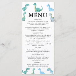 Menu Chuva de Bebê Dinossauro Elegante Branco