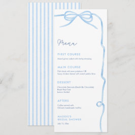 Menu Chuva de Noiva Festa Elegante Arco Azul Claro