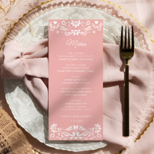 Menu Cielito Lindo Mexicano Chá de fraldas Rosa