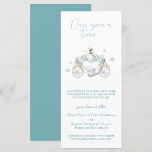 Menu Cinderella Fairytale Carruagem