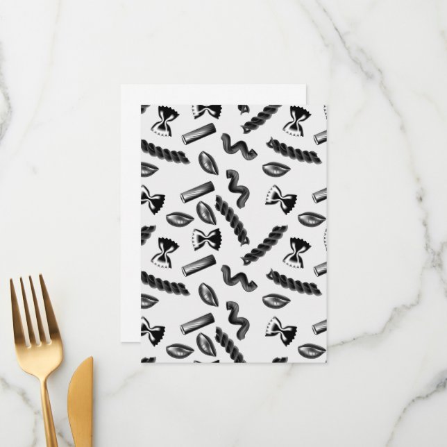 Menu Cinza da Diversidade de Massas Comidas Itália (Frente/Verso In Situ)