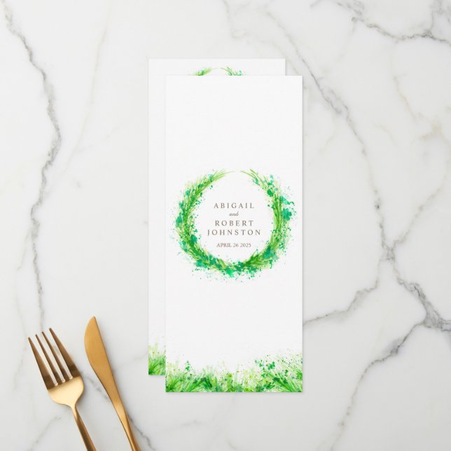 Menu Cinza verde, cor d'água (Frente/Verso In Situ)