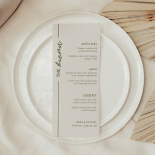 Menu Cinzas Elegantes e Casamento Verde-Oliva