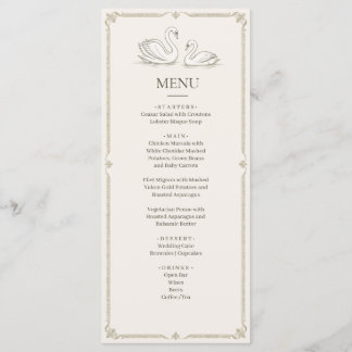 Menu Cisne Elegante | Casamento com Estilo Antigo