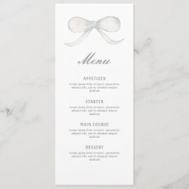 Menu Clássico de Laço Branco