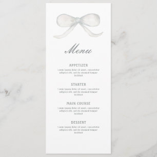 Menu Clássico de Laço Branco