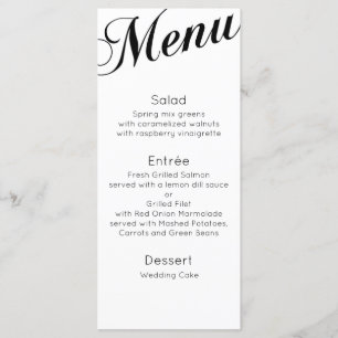 Menu clássico do comensal. Mesa tradicional do