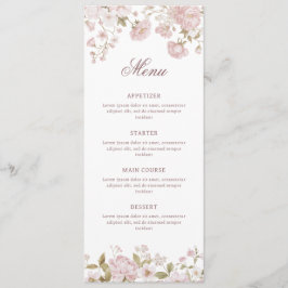 Menu Clássico Flores Rosadas