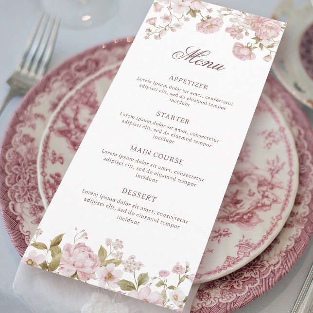 Menu Clássico Flores Rosadas (Criador carregado)