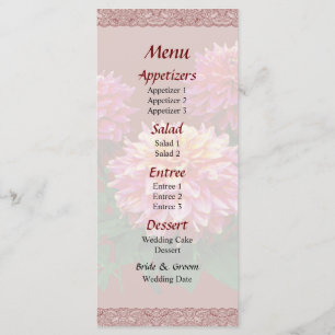 Menu Climax De Dahlias Rosa
