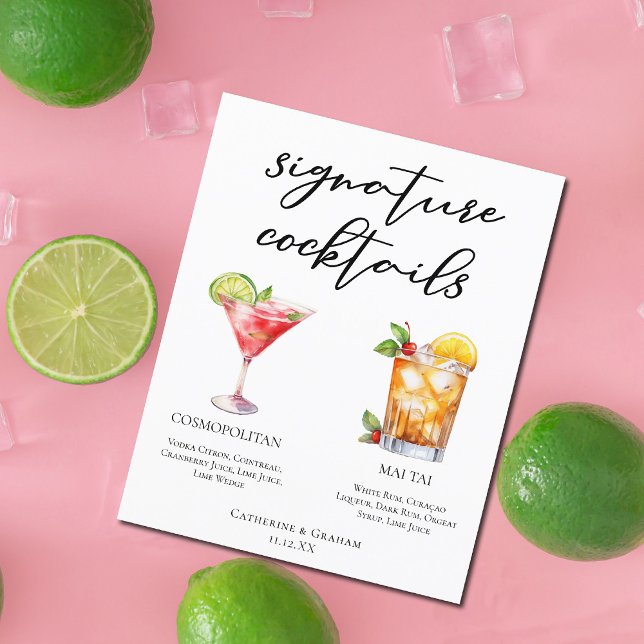 Menu Cocktails de Assinatura Cosmopolita Mai Tai (Criador carregado)