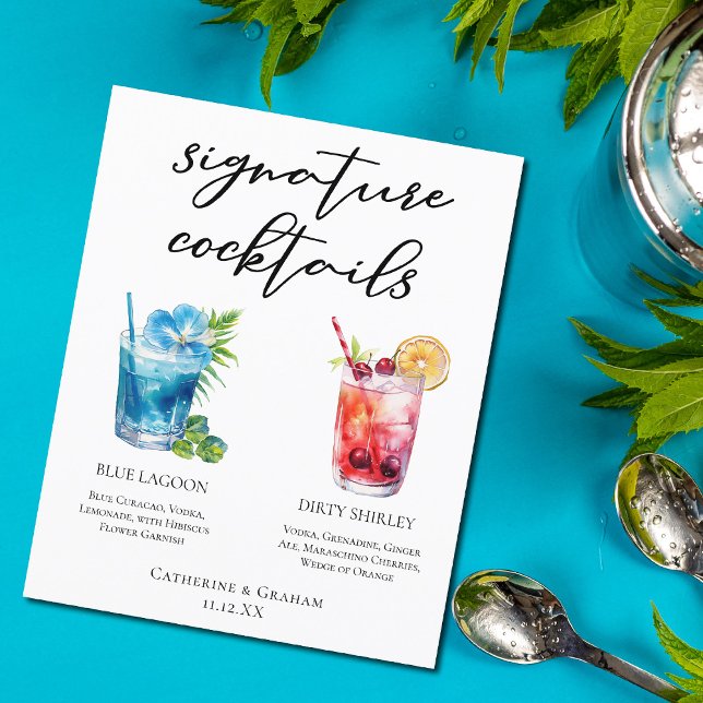 Menu Cocktails de Assinatura da Lagoa Azul Suja de (Criador carregado)