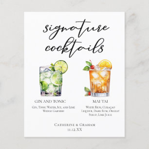 Menu Cocktails de Assinatura do Gin & Tonic Mai Ta