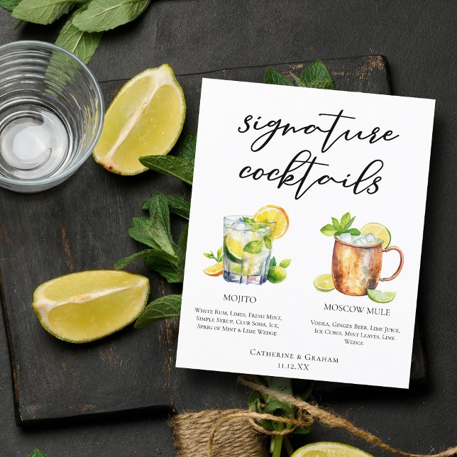 Menu Cocktails de Assinatura Mule Mojito Moscou (Criador carregado)