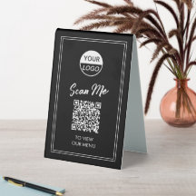 Menu Código QR | Símbolo pedestal sem contato clás
