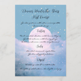 Menu Coleção de Casamento Atmosférico Luar Brilhante