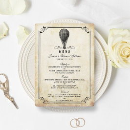 Menu Coleção de Casamentos com Balões de Ar Quente Vint