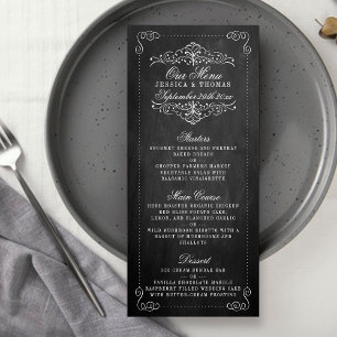Menu Coleção de Casamentos de Chalkboard de Ornamentado