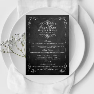 Menu Coleção de Casamentos de Chalkboard de Ornamentado