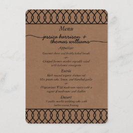 Menu Coleção de Casamentos de Kraft Whimsical Modern