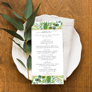 Menu Coleção de Casamentos Dourados e Verdes