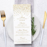 Menu Coleção de Casamentos Vintage Glam Dourado Confett<br><div class="desc">A Coleção De Casamentos Confetti Dourada Vintage Glam - Cartões De Menu. * Note que o Zazzle só vende produtos impressos,  pelo que este item não inclui nenhum material de brilho ou folha de alumínio real.</div>