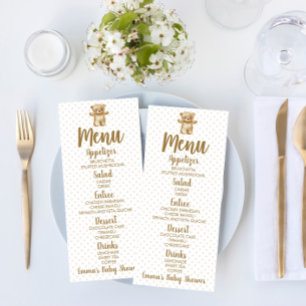 Menu Comida de Bolinhas de Urso Castanho