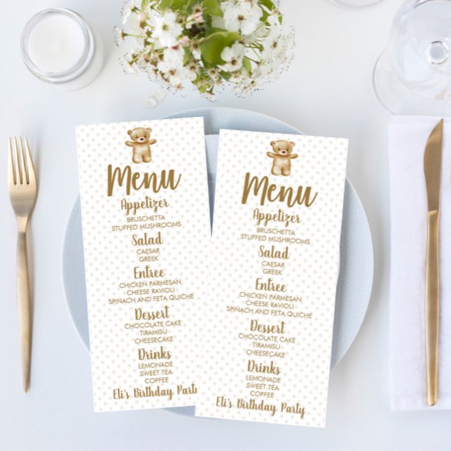 Menu Comida de Bolinhas de Urso Castanho (Criador carregado)