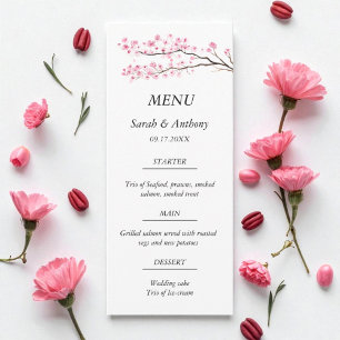 Menu Comida de Casamento Floral Botânico do Blossom de
