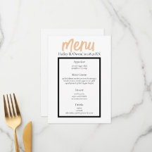 Comida de Casamento Personalizado Simples e Clássi