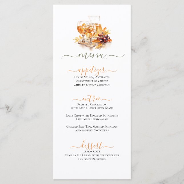 Menu Comida E Bebida Celebração Festiva Pensada (Frente)