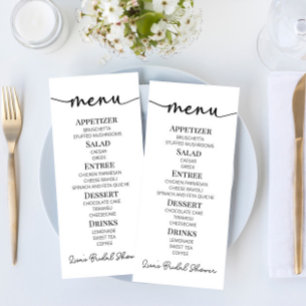 Menu Comida mínima mínima mínima simples de Chá de pane